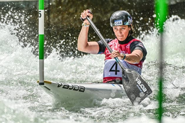 ICF Canoe Slalom World Cup 13 06 2026, Ice Canal, Augsburg Mallory Franklin GBR , Augsburg, 13 06 2026 Canoe World Cup, Slalom K1, Augsburg, Ice Canal Copyright: xBEAUTIFULxSPORTS Märklx