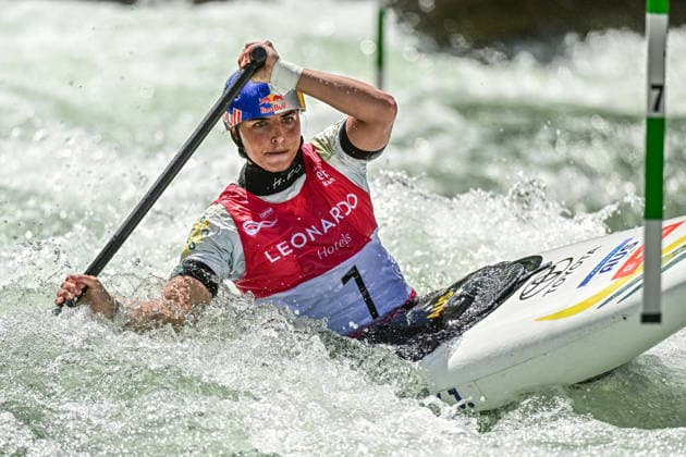 ICF Canoe Slalom World Cup 13 06 2026, Eis Kanal, Augsburg Jessica Fox AUS , Augsburg, 13 06 2026 Canoe World Cup, Slalom K1, Augsburg, Eis Kanal Copyright: xBEAUTIFULxSPORTS Märklx