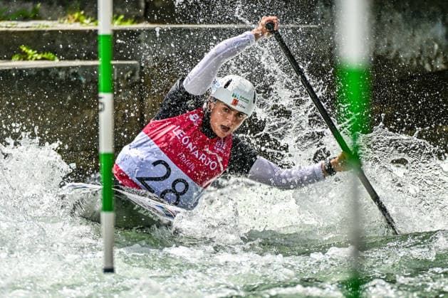 ICF Canoe Slalom World Cup 13 06 2026, Ice Canal, Augsburg Klara Olazabal ESP , Augsburg, 13 06 2026 Canoe World Cup, Slalom K1, Augsburg, Ice Canal Copyright: xBEAUTIFULxSPORTS Märklx