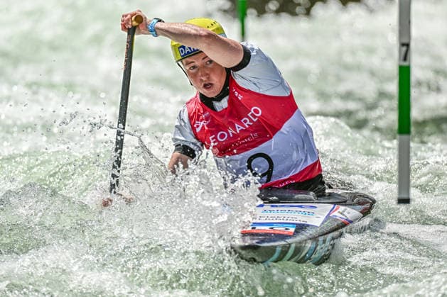 ICF Canoe Slalom World Cup 13 06 2026, Ice Channel, Augsburg Eva Alina Hocevar SLO , Augsburg, 13 06 2026 Canoe World Cup, Slalom K1, Augsburg, Ice Channel Copyright: xBEAUTIFULxSPORTS Märklx