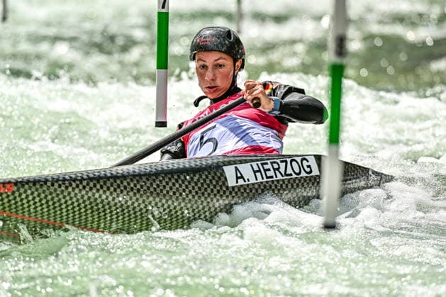 ICF Canoe Slalom World Cup 13 06 2026, Eis Kanal, Augsburg Andrea Herzog GER , Augsburg, 13 06 2026 Canoe World Cup, Slalom K1, Augsburg, Eis Kanal Copyright: xBEAUTIFULxSPORTS Märklx