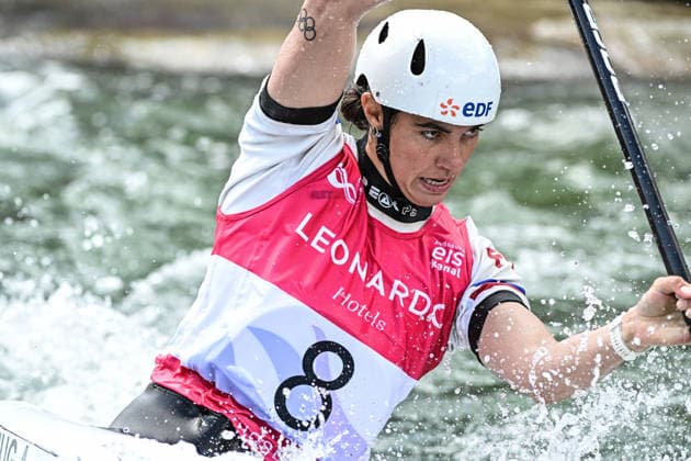 ICF Canoe Slalom World Cup 13 06 2026, Eis Kanal, Augsburg Angele Hug FRA , Augsburg, 13 06 2026 Canoe World Cup, Slalom K1, Augsburg, Eis Kanal Copyright: xBEAUTIFULxSPORTS Märklx