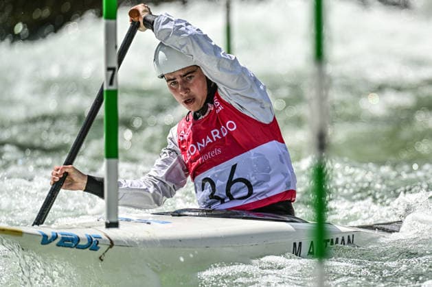 ICF Canoe Slalom World Cup 13 06 2026, Ice Canal, Augsburg Marcella Altman USA , Augsburg, 13 06 2026 Canoe World Cup, Slalom K1, Augsburg, Ice Canal Copyright: xBEAUTIFULxSPORTS Märklx