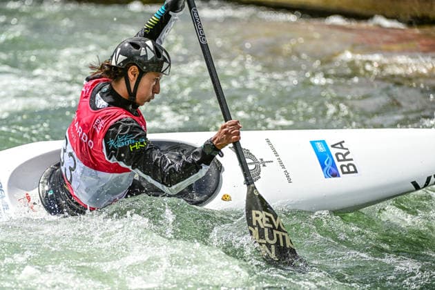 ICF Canoe Slalom World Cup 13 06 2026, Ice Canal, Augsburg Omira Estacia Neta BRA , Augsburg, 13 06 2026 Canoe World Cup, Slalom K1, Augsburg, Ice Canal Copyright: xBEAUTIFULxSPORTS Märklx