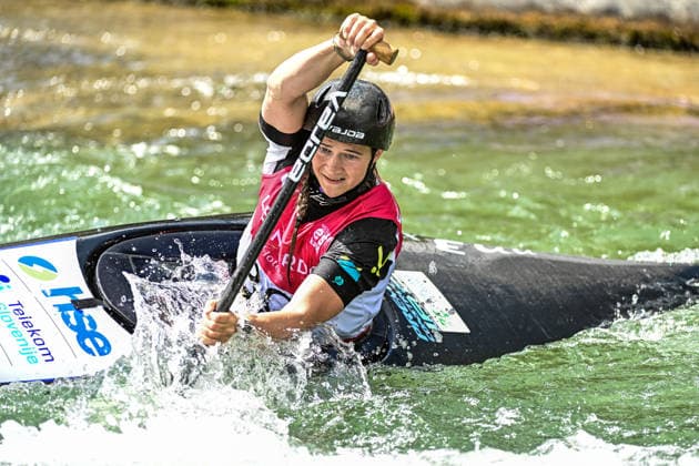ICF Canoe Slalom World Cup 13 06 2026, Eis Kanal, Augsburg Lea Novak SLO , Augsburg, 13 06 2026 Canoe World Cup, Slalom K1, Augsburg, Eis Kanal Copyright: xBEAUTIFULxSPORTS Märklx