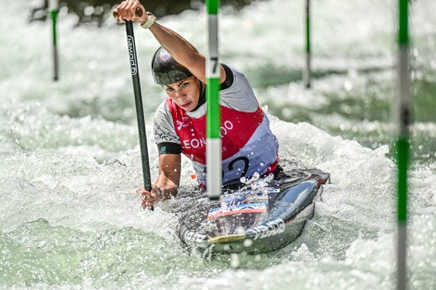 ICF Canoe Slalom World Cup 13 06 2026, Ice Canal, Augsburg Elena Borghi ITA , Augsburg, 13 06 2026 Canoe World Cup, Slalom K1, Augsburg, Ice Canal Copyright: xBEAUTIFULxSPORTS Märklx