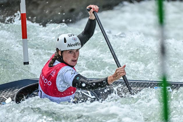 ICF Canoe Slalom World Cup 13 06 2026, Eis Kanal, Augsburg Sona Stanovska SVK , Augsburg, 13 06 2026 Canoe World Cup, Slalom K1, Augsburg, Eis Kanal Copyright: xBEAUTIFULxSPORTS Märklx