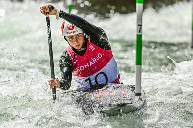 ICF Canoe Slalom World Cup 13 06 2026, Eis Kanal, Augsburg Noemie Fox AUS , Augsburg, 13 06 2026 Canoe World Cup, Slalom K1, Augsburg, Eis Kanal Copyright: xBEAUTIFULxSPORTS Märklx