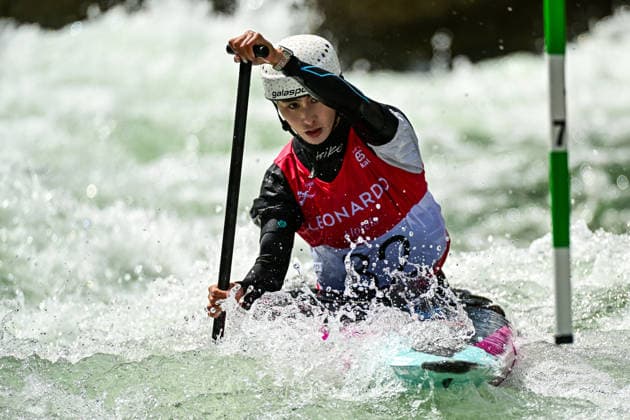 ICF Canoe Slalom World Cup 13 06 2026, Ice Canal, Augsburg Juan Huang CHN , Augsburg, 13 06 2026 Canoe World Cup, Slalom K1, Augsburg, Ice Canal Copyright: xBEAUTIFULxSPORTS Märklx