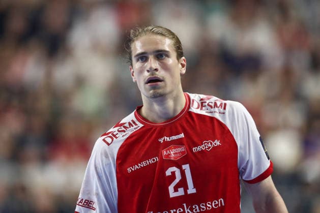 13 06 2025, xtgx, Handball, EHF Champions League semi-final, Aalborg Handbold FC Barcelona v l Juri Knorr Aalborg, 21 Portrait, Portraet, single picture Koeln