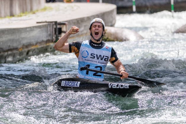 Adam Burgess GBR at ICF CANOE SLALOM WORLD CUP, Canoeing, Men, Canoe, 2026, on 13 06 2026 in Augsburg, Eiskanal Bayern Germany