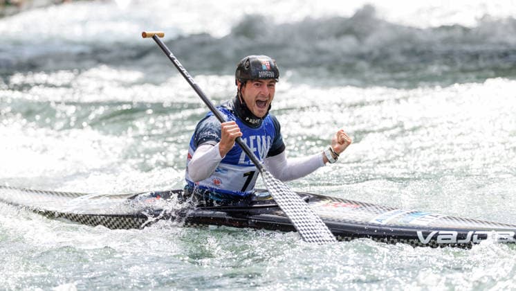 Raffaello Ivaldi ITA at ICF CANOE SLALOM WORLD CUP, Canoeing, Men, Canoe, 2026, on 13 06 2026 in Augsburg, Eiskanal Bayern Germany