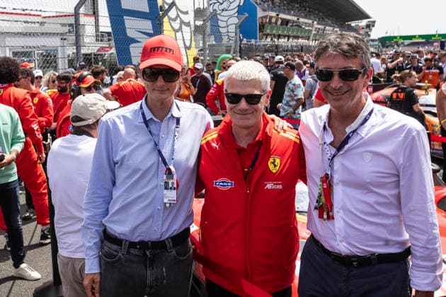 MOTORSPORT : 24 heures du Mans - 13 06 2026 John Elkann (USA) CEO Ferrari & Antonello Coletta (ITA) Director Of Endurance And Competition Activities Chient AT Ferrari, during the 24 Hours of Le Mans race, third round of the FIA WEC 2026 Championship, on the 24 Hours of Le Mans circuit on June 13 and 14, 2026 in France. LE MANSFrance  Copyright: xMPSxAGENCYx