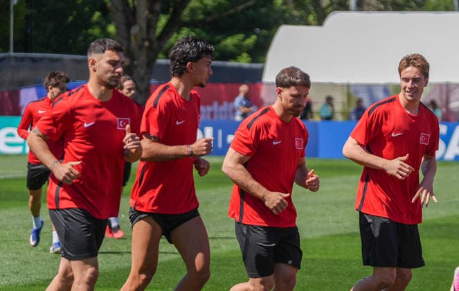 Ahead of Turkiye v Canada - 2026 FIFA World Cup, WM, Weltmeisterschaft, Fussball VANCOUVER, CANADA - JUNE 13: Turkish national football team are seen during the final training session ahead of their opening match against Australia in the 2026 FIFA World Cup, scheduled for tomorrow, in Vancouver, Canada on June 13, 2026.. Ercin Erturk Anadolu Vancouver Canada. Editorial use only. Please get in touch for any other usage.  Copyright: x2026xAnadoluxErcinxErturkx