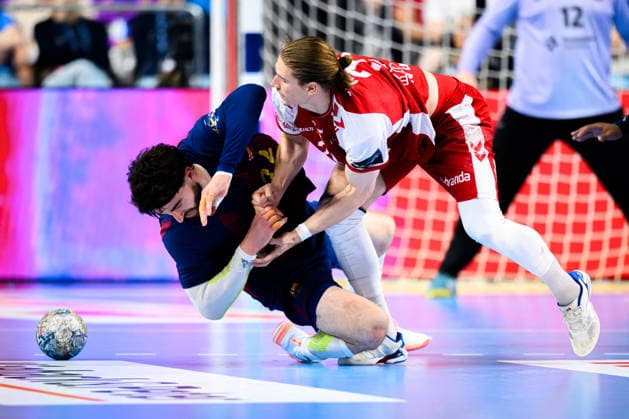 Cologne, Germany Handball EHF CL Final 4 Semi-Final Aalborg Handbold Barca Juri Knorr Aalborg Cologne Lanxess Arena North Rhine-Westphalia Germany