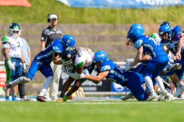 Jordan Pouncey WR, Straubing Spiders, 3 GER, Allgaeu Comets vs Straubing Spiders, American Football, GFL, Season 2026, Week 06, 13 06 2026 GER, Allgaeu Comets vs Straubing Spiders, American Football, GFL, Season 2026, Week 06, 13 06 2026 Kempten Copyright: xEibner-Pressefoto FlorianxWolfx EP_FWF
