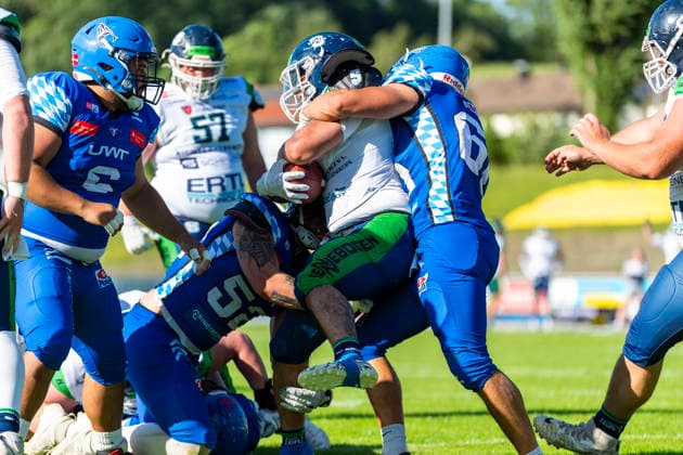 Touchdown Anthony Green WR, Straubing Spiders, 7 GER, Allgaeu Comets vs Straubing Spiders, American Football, GFL, Season 2026, Week 06, 13 06 2026 GER, Allgaeu Comets vs Straubing Spiders, American Football, GFL, Season 2026, Week 06, 13 06 2026 Kempten Copyright: xEibner-Pressefoto FlorianxWolfx EP_FWF