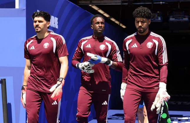 FIFA World Cup, WM, Weltmeisterschaft, Fussball 2026 - Group B - Qatar vs Switzerland Goalkeepers of Qatar arrive prior to the FIFA World Cup 2026 group stage match Qatar against Switzerland, in San Francisco, USA, 13 June 2026. SAN FRANCISCO United States  Copyright: xBENJAMINxFANJOYx