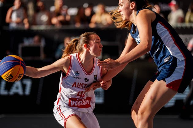 BASKETBALL - FIBA 3x3 World Tour VIENNA,AUSTRIA,13.JUN.26 - BASKETBALL - FIBA 3x3 World Tour. Image shows Sigrid Koizar (AUT).  GEPAxpictures xEdgarxEisner