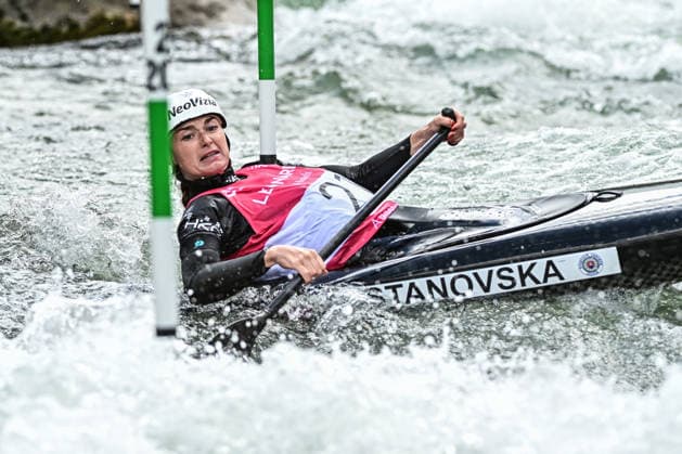 ICF Canoe Slalom World Cup 13 06 2026, Eis Kanal, Augsburg Noemie Fox AUS ,Women s Canoe Final, Augsburg, 13 06 2026 Canoe World Cup, Slalom K1, Augsburg, Eis Kanal Copyright: xBEAUTIFULxSPORTS Märklx