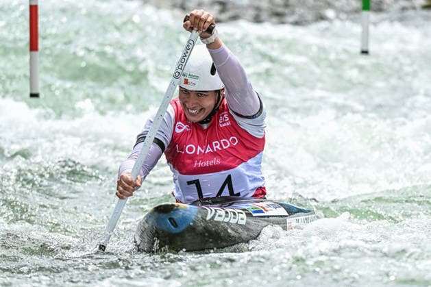 ICF Canoe Slalom World Cup 13 06 2026, Eis Kanal, Augsburg Miren Lazkano ESP ,Women s Canoe Final, Augsburg, 13 06 2026 Canoe World Cup, Slalom K1, Augsburg, Eis Kanal Copyright: xBEAUTIFULxSPORTS Märklx