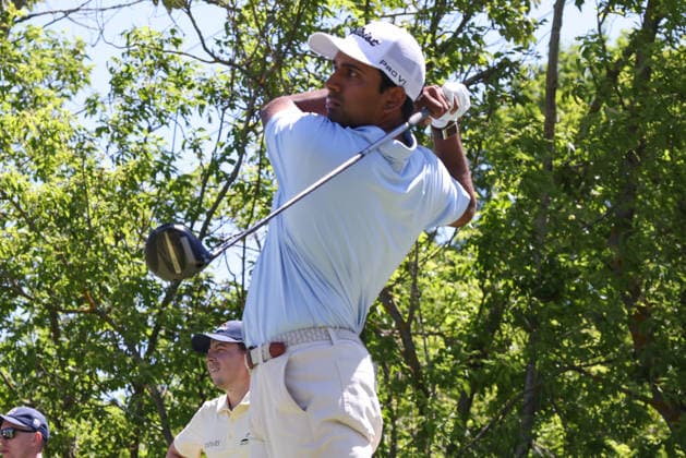June 13, 2026: Sudarshan Yellamaraju of Canada tees off at the third hole during the RBC Canadian Open held at TPC Toronto at Osprey Valley in Caledon Ontario, Canada. CSM PGA, Golf Herren 2026: RBC Canadian Open Jun 13  - ZUMAc04_ 20260613_zma_c04_086 Copyright: xDanielxLeax