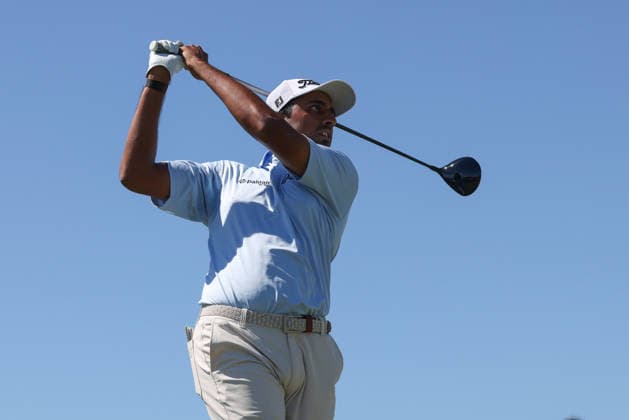 June 13, 2026: Sudarshan Yellamaraju of Canada tees off at the first hole of the third round during the RBC Canadian Open held at TPC Toronto at Osprey Valley in Caledon Ontario, Canada. CSM PGA, Golf Herren 2026: RBC Canadian Open Jun 13  - ZUMAc04_ 20260613_zma_c04_094 Copyright: xDanielxLeax