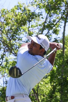 June 13, 2026: Sudarshan Yellamaraju of Canada tees off at the third hole during the RBC Canadian Open held at TPC Toronto at Osprey Valley in Caledon Ontario, Canada. CSM PGA, Golf Herren 2026: RBC Canadian Open Jun 13  - ZUMAc04_ 20260613_zma_c04_098 Copyright: xDanielxLeax