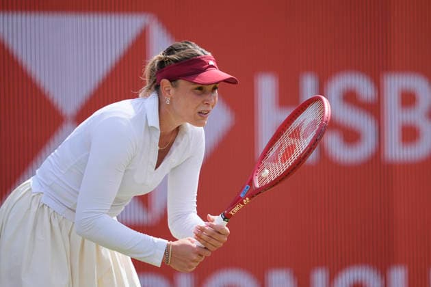 HSBC Championships - Day Six Donna Vekic of Croatia competes during her semi-final match at The HSBC Championships 2026 Women s tennis tournament at The Queen s Club in London, England, on June 13, 2026. London Greater London United Kingdom  Copyright: xOwenxHammondx originalFilename:hammond-thehsbcc260613_np3Wy.jpg