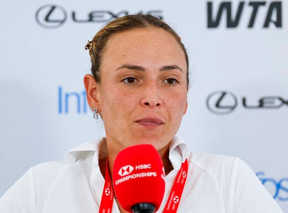 RECORD DATE NOT STATED 13th June 2026; HSBC Championships, Queens Club, West Kensington, London, England; HSBC Championships Tennis, Day Four; Donna Vekic (CRO) at post match press conference, PK, Pressekonferenz HongboxChen
