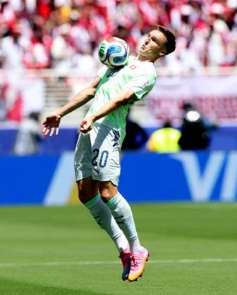 FIFA World Cup, WM, Weltmeisterschaft, Fussball 2026 - Group B - Qatar vs Switzerland Michel Aebischer of Switzerland in action during the FIFA World Cup 2026 group stage match Qatar against Switzerland, in San Francisco, USA, 13 June 2026. SAN FRANCISCO United States  Copyright: xBENJAMINxFANJOYx