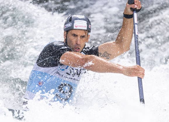 Matej Benus SVK , Single Canoe, C1, Men ICF Canoe Slalom World Cup 2026 Eiskanal Augsburg