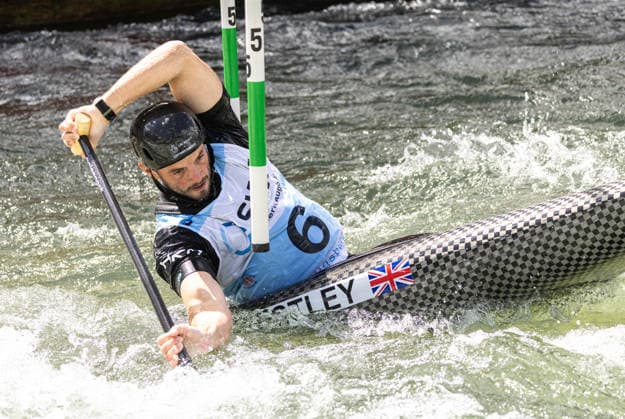 Ryan Westley GBR , Single Canoe, C1, Men ICF Canoe Slalom World Cup 2026 Eiskanal Augsburg