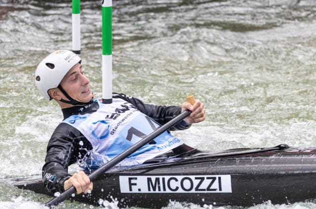 Flavio Micozzi ITA , Single Canoe, C1, Men ICF Canoe Slalom World Cup 2026 Eiskanal Augsburg
