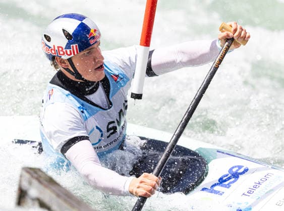 Ziga Lin Hocevar SLO , Single Canoe, C1, Men ICF Canoe Slalom World Cup 2026 Eiskanal Augsburg