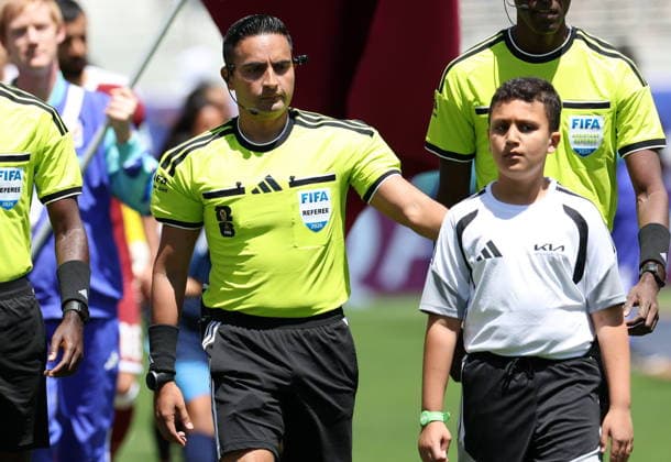FIFA World Cup, WM, Weltmeisterschaft, Fussball 2026 - Group B - Qatar vs Switzerland Referee Hector Said Martinez of Honduras prior to the FIFA World Cup 2026 group stage match Qatar against Switzerland, in San Francisco, USA, 13 June 2026. SAN FRANCISCO United States  Copyright: xBENJAMINxFANJOYx