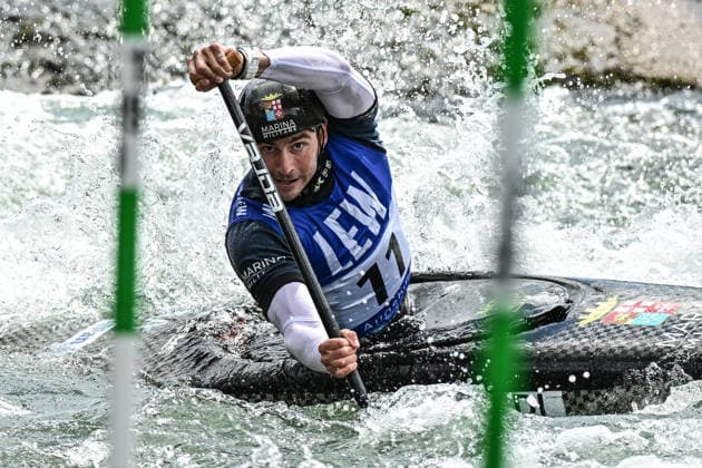 ICF Canoe Slalom World Cup 13 06 2026, Eis Kanal, Augsburg Raffaello Ivaldi ITA ,Men s Canoe Final, Augsburg, 13 06 2026 Canoe World Cup, Slalom K1, Augsburg, Eis Kanal Copyright: xBEAUTIFULxSPORTS Märklx