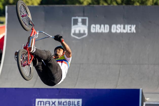 BMX freestyle final at 27th Pannonian Challenge Juan Caicedo of Columbia competes during the BMX freestyle final as spectators watch at the 27th Pannonian Challenge in Osijek, Croatia, on June 13, 2026.  DavorxJavorovic PIXSELL