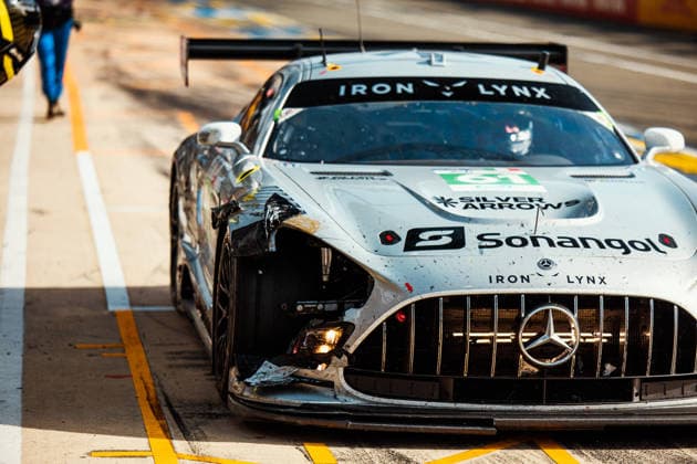 24 HEURES DU MANS 2026 - RACE - SATURDAY 61 BERRY Martin (aus), ANDRADE Rui (ang), MARTIN Maxime (bel), Iron Lynx, Mercedes-AMG LMGT3 61, LM GT3, action during the 24 Hours of Le Mans 2026, 3rd round of the 2026 FIA World Endurance Championship, on June 13, 2026 on the Circuit des 24 Heures du Mans in Le Mans, France -  Copyright: xAndreaxLorenzinax