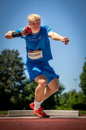 MANNHEIM, GERMANY - JUNE 13, 2026 : Ksenija Kozlova (LAT Latvia) competing in the men’s U20 shot put during the Juniorengala 2026 at Michael-Hoffmann-Stadion on June 13, 2026 in Mannheim, Germany. Baden-Wuerttemberg Germany Copyright: xAxelxKohringx
