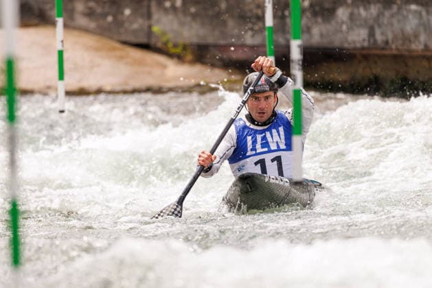 Raffaello Ivaldi ITA at ICF CANOE SLALOM WORLD CUP, Canoeing, Men, Canoe, 2026, on 13 06 2026 in Augsburg, Eiskanal Bayern Germany