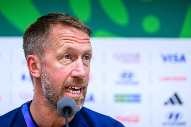 260613 Coach Graham Potter of the Swedish national football team at a press conference during day 3 of the FIFA World Cup 2026 on June 13, 2026 in Monterrey Photo Joel Marklund BILDBYRAN kod JM PA1231 fotboll football soccer fotball vm fotbolls vm fotballs vm fotbolls vm 2026 fifa world cup 2026 press conference press conference sverige sweden sverige a day 3 bbeng  Copyright: JOELxMARKLUND BB260613JM004