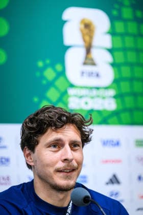 260613 Victor Nilsson Lindelöf of the Swedish national football team at a press conference during day 3 of the FIFA World Cup 2026 on June 13, 2026 in Monterrey Photo Joel Marklund BILDBYRAN kod JM PA1231 fotboll football soccer fotball vm fotbolls vm fotball vm fotbolls vm 2026 fifa world cup 2026 press conference press conference sverige sweden sverige a day 3 bbeng  Copyright: JOELxMARKLUND BB260613JM006