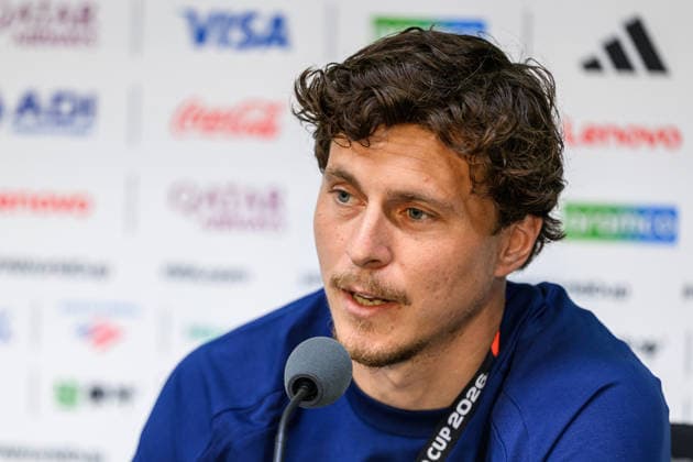 260613 of the Swedish national football team at a press conference during day 3 of the FIFA World Cup 2026 on June 13, 2026 in Monterrey Photo Petter Arvidson BILDBYRAN kod PA PA1231 fotboll football soccer fotball vm fotbolls vm fotball vm fotbolls vm 2026 fifa world cup 2026 press conference press conference sverige sweden sverige a day 3 bbeng  Copyright: PETTERxARVIDSON BB260613PA001