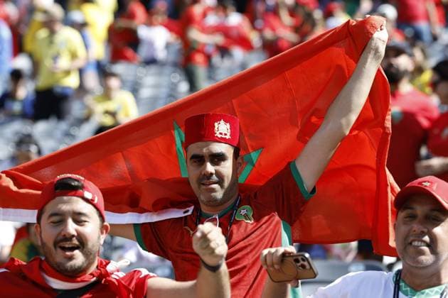 NEW JERSEY - Morocco fans ahead of the FIFA 2026 World Cup Group C match between Brazil and Morocco at the New Jersey Stadium on June 14, 2026, in New Jersey, United States. MAURICE VAN STEEN ANP FIFA World Cup, WM, Weltmeisterschaft, Fussball 2026 - group C 2026 xVIxANPxSportx xMauricexvanxSteenxIVx 560929886 originalFilename: 560929886.jpg