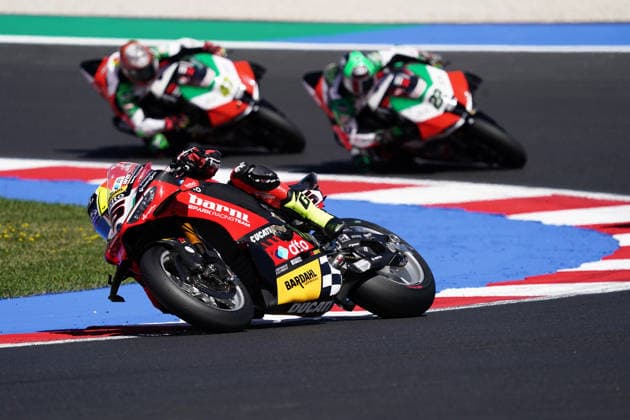 Foto Costanza Benvenuti LaPresse 13.06.2026 - Motociclismo-2026-Motul FIM Superbike World Championship, WM, Weltmeisterschaft Round 07-Pirelli Emilia-Romagna Round-Misano World Circuit Marco Simoncelli - GARA 1 nella foto: YARI MONTELLA-DUCATI Photo Costanza Benvenuti LaPresse 2026 13 June Sport-Motorcycling - 2026 - Motul FIM Superbike World Championship-Round 07-Pirelli Emilia-Romagna Round-Misano World Circuit Marco Simoncelli - RACE 1 in the photo: YARI MONTELLA-DUCATI  Copyright: xCostanzaxBenvenutix-xLaPressex