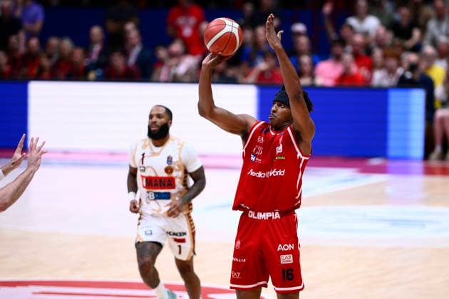 LBA Legabasket Serie A UnipolSAI 2025 2026 Zach Le Day EA7 Emporio Armani Olimpia Milano-Umana Reyer Venezia LBA Legabasket Serie A Unipol 2025 2026 Playoff Finale Gara 2 Milano, 13 06 2026 Foto: IvanMancini Ciamillo-Castoria Milano Forum Assago Milano Italia  Copyright: xIvanxMancinix