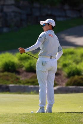 Dow Championship Midland, MI - JUNE 13: Hyo Joo Kim of the Republic of Korea prepares to putt on the 18th green during the third round of the Dow Championship at Midland Country Club on June 13, 2026 in Midland, Michigan. Midland Michigan United States  Copyright: xAmyxLemusx originalFilename:lemus-dowchamp260613_npfxZ.jpg