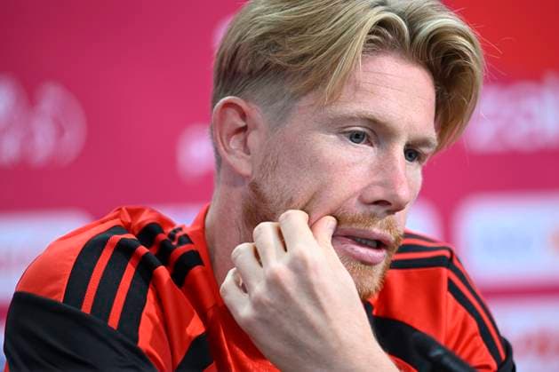 Belgian national football team - 2026 FIFA World Cup, WM, Weltmeisterschaft, Fussball - media activities 13 06 2026 RENTON, UNITED STATES OF AMERICA - JUNE 13 : De Bruyne Kevin forward of Belgium pictured during a press conference, PK, Pressekonferenz at the training grounds of the Belgian national football team during the 2026 FIFA World Cup on June 13, 2026 in Renton, United States of America, 13 06 2026 Renton United States of America  Copyright: xNicoxVereeckenx