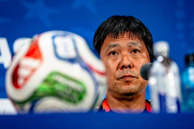 DALLAS Japan national team coach Hajime Moriyasu during the 2026 World Cup, Japan press conference and pitch check at AT T Stadium on June 13, 2026, in Dallas, United States Photo by Stefan Koops EYE4IMAGES DeFodi Images